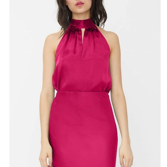 Generation Love Jordyn Stretch-Silk Choker Top in Magenta –– NWT - Picture 6 of 16